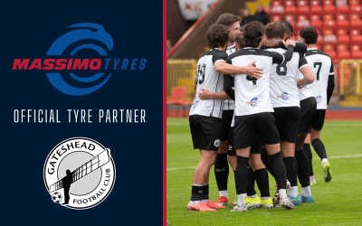 Gateshead Football Club announces Massimo Tyres as their official tyre partner. 