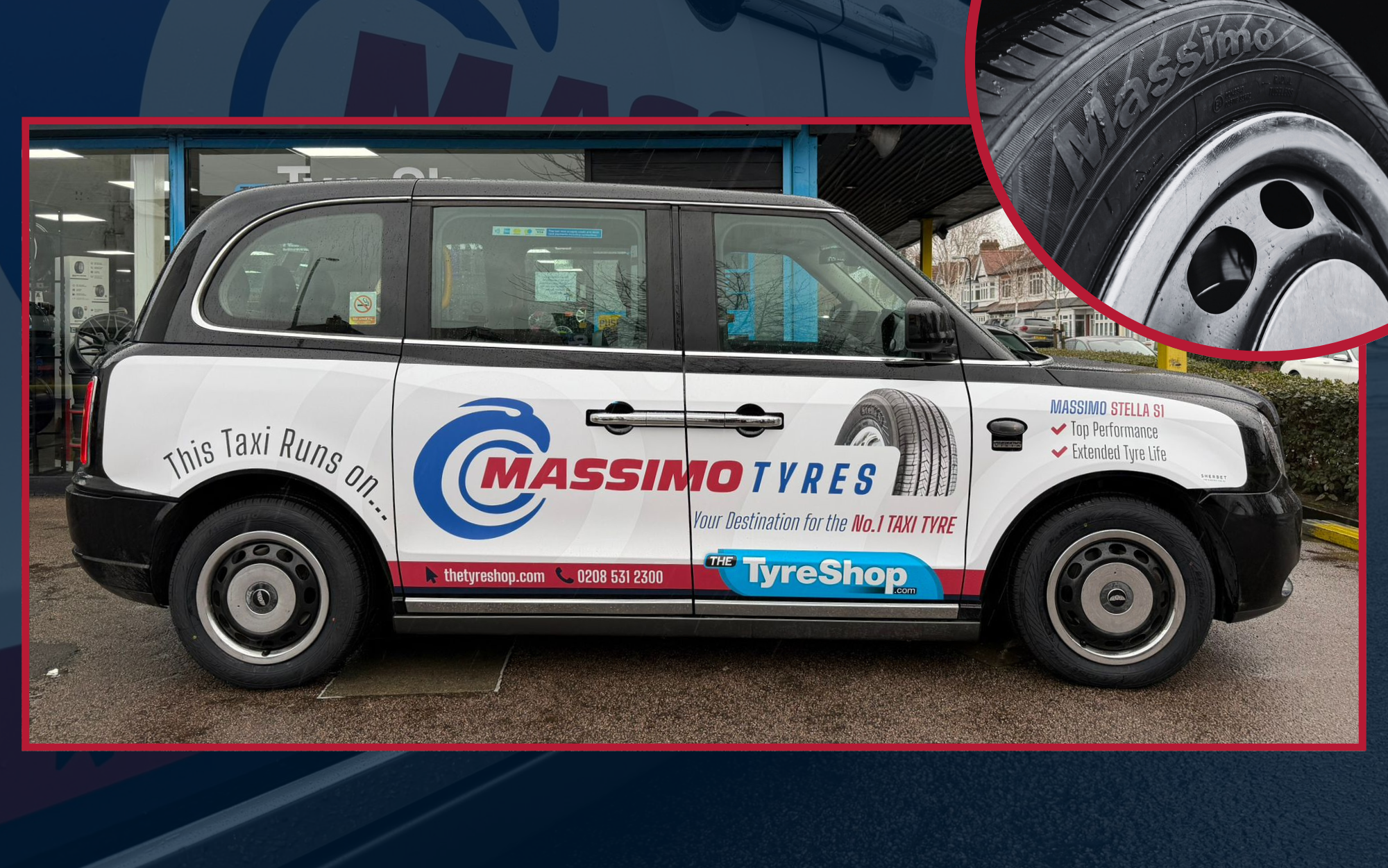 Black Cab A London black cab running Massimo tyres